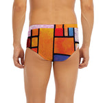 Colorful Stained Glass Mosaic Print Men's Briefs