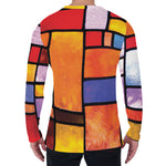 Colorful Stained Glass Mosaic Print Men's Long Sleeve T-Shirt