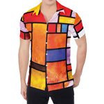Colorful Stained Glass Mosaic Print Men's Shirt