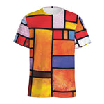 Colorful Stained Glass Mosaic Print Men's Sports T-Shirt