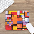 Colorful Stained Glass Mosaic Print Mouse Pad