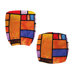 Colorful Stained Glass Mosaic Print Office Chair Cover
