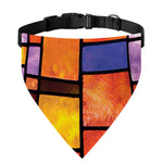 Colorful Stained Glass Mosaic Print Over The Collar Dog Bandana