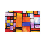 Colorful Stained Glass Mosaic Print Polyester Flag