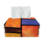 Colorful Stained Glass Mosaic Print Rectangle Tissue Box Cover