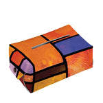 Colorful Stained Glass Mosaic Print Rectangle Tissue Box Cover