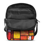 Colorful Stained Glass Mosaic Print Rectangular Crossbody Bag