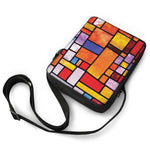Colorful Stained Glass Mosaic Print Rectangular Crossbody Bag