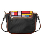 Colorful Stained Glass Mosaic Print Saddle Bag