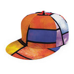 Colorful Stained Glass Mosaic Print Snapback Cap