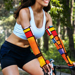 Colorful Stained Glass Mosaic Print Sun Protection Arm Sleeves