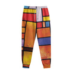 Colorful Stained Glass Mosaic Print Sweatpants
