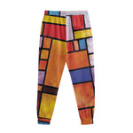 Colorful Stained Glass Mosaic Print Sweatpants