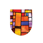 Colorful Stained Glass Mosaic Print Toilet Lid Cover