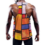 Colorful Stained Glass Mosaic Print Training Tank Top