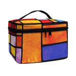 Colorful Stained Glass Mosaic Print Travel Makeup Bag