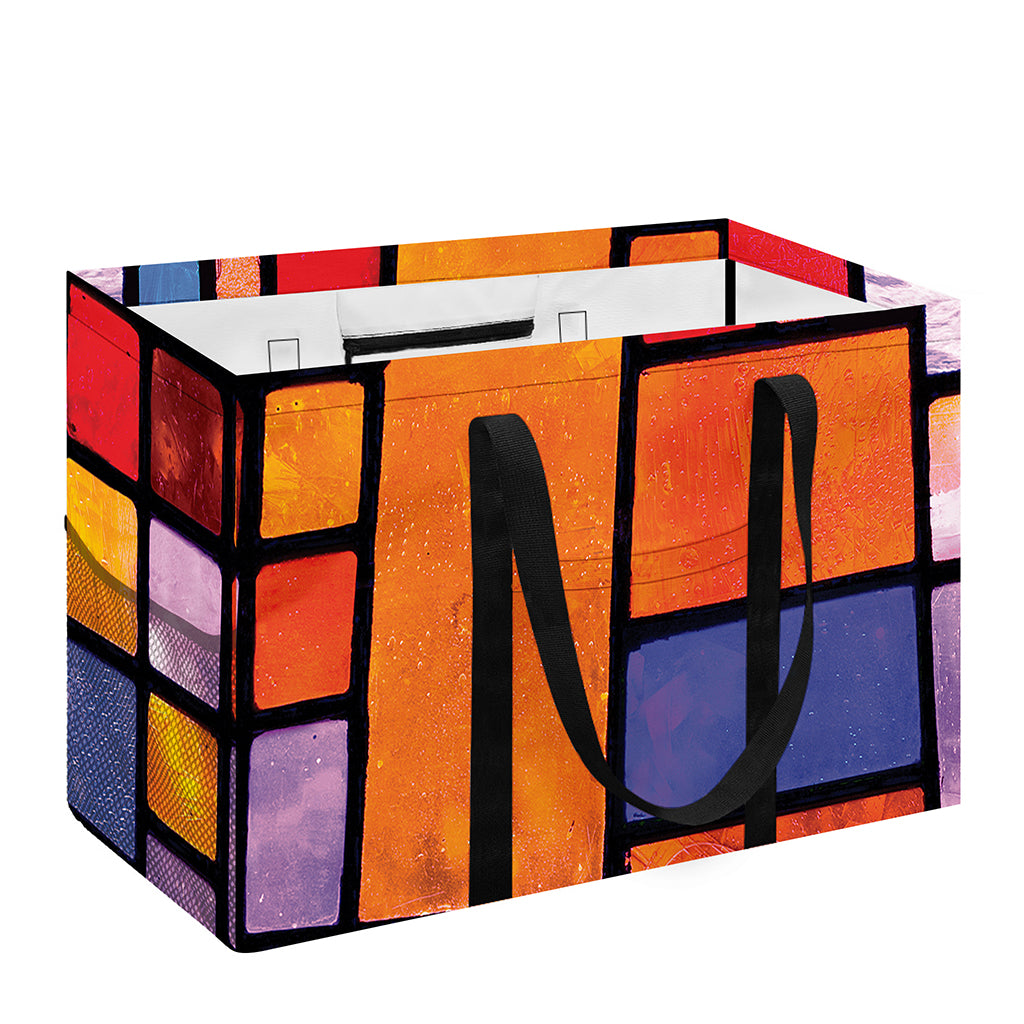 Colorful Stained Glass Mosaic Print Utility Tote Bag