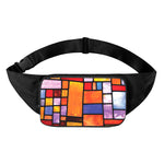 Colorful Stained Glass Mosaic Print Waist Bag