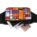Colorful Stained Glass Mosaic Print Waist Bag
