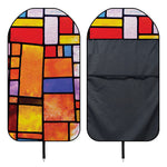Colorful Stained Glass Mosaic Print Waterproof Car Seat Cover