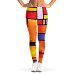 Colorful Stained Glass Mosaic Print Women's Leggings