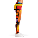 Colorful Stained Glass Mosaic Print Women's Leggings