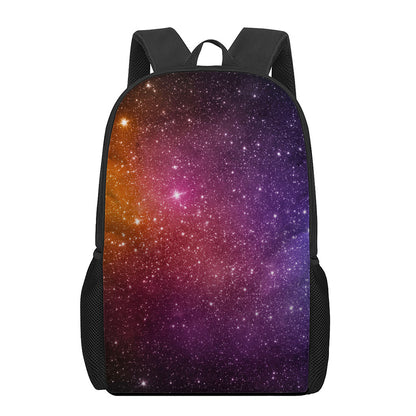 Colorful Stardust Galaxy Space Print 17 Inch Backpack