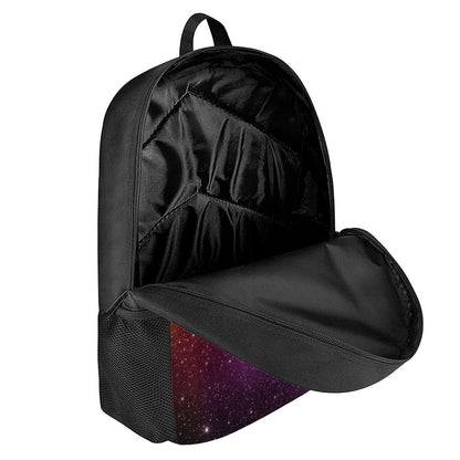 Colorful Stardust Galaxy Space Print 17 Inch Backpack