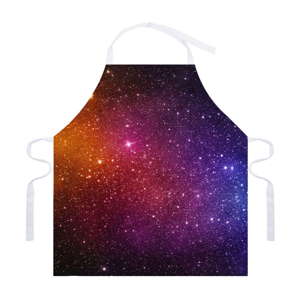Colorful Stardust Galaxy Space Print Adjustable Apron