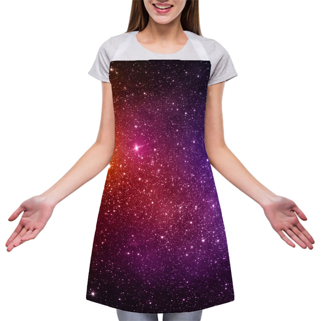 Colorful Stardust Galaxy Space Print Adjustable Apron