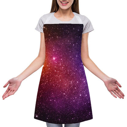 Colorful Stardust Galaxy Space Print Adjustable Apron