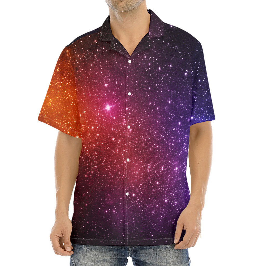 Colorful Stardust Galaxy Space Print Aloha Shirt