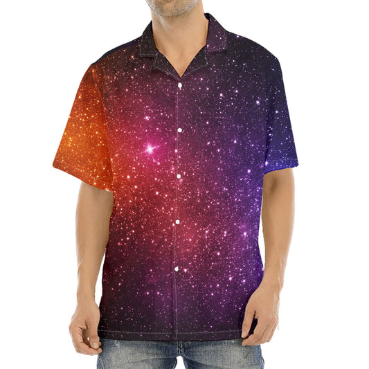 Colorful Stardust Galaxy Space Print Aloha Shirt