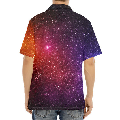 Colorful Stardust Galaxy Space Print Aloha Shirt