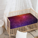 Colorful Stardust Galaxy Space Print Baby Crib Sheet