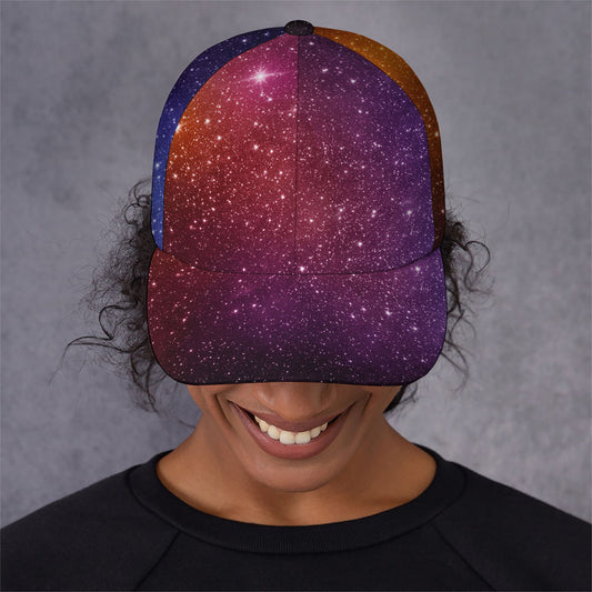 Colorful Stardust Galaxy Space Print Baseball Cap
