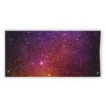 Colorful Stardust Galaxy Space Print Beach Towel