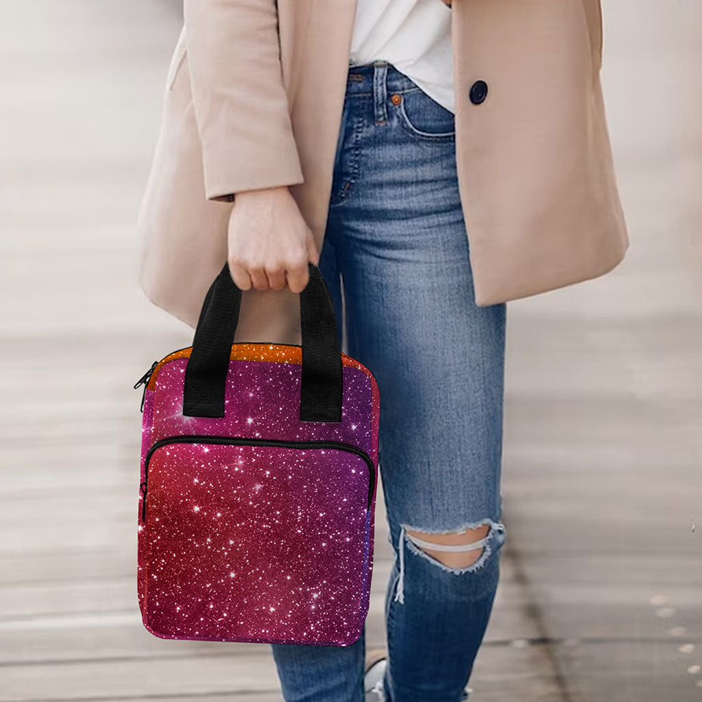 Colorful Stardust Galaxy Space Print Bible Tote Bag