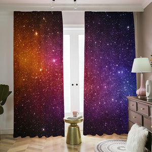 Colorful Stardust Galaxy Space Print Blackout Pencil Pleat Curtains