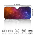 Colorful Stardust Galaxy Space Print Car Windshield Sun Shade