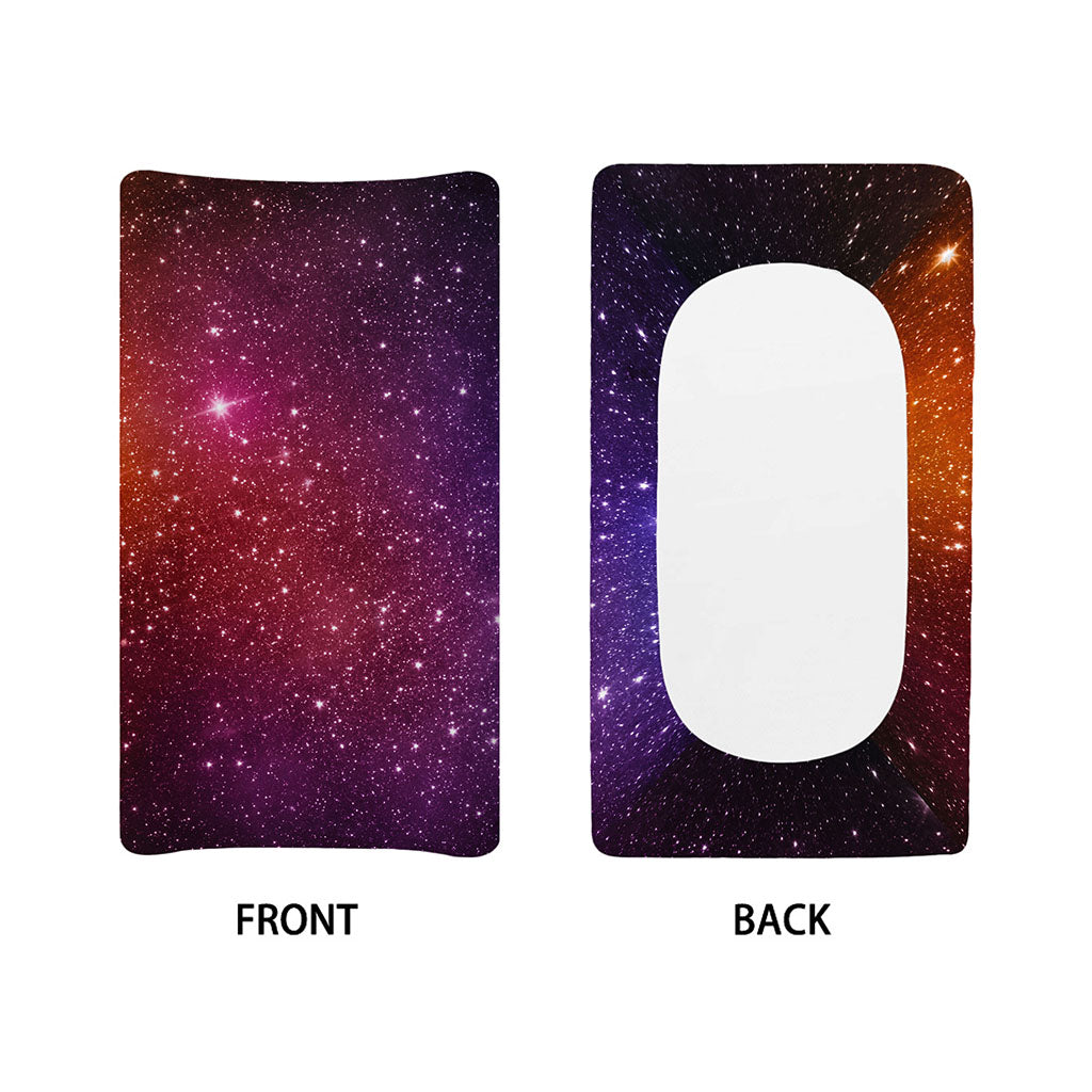 Colorful Stardust Galaxy Space Print Changing Pad Cover