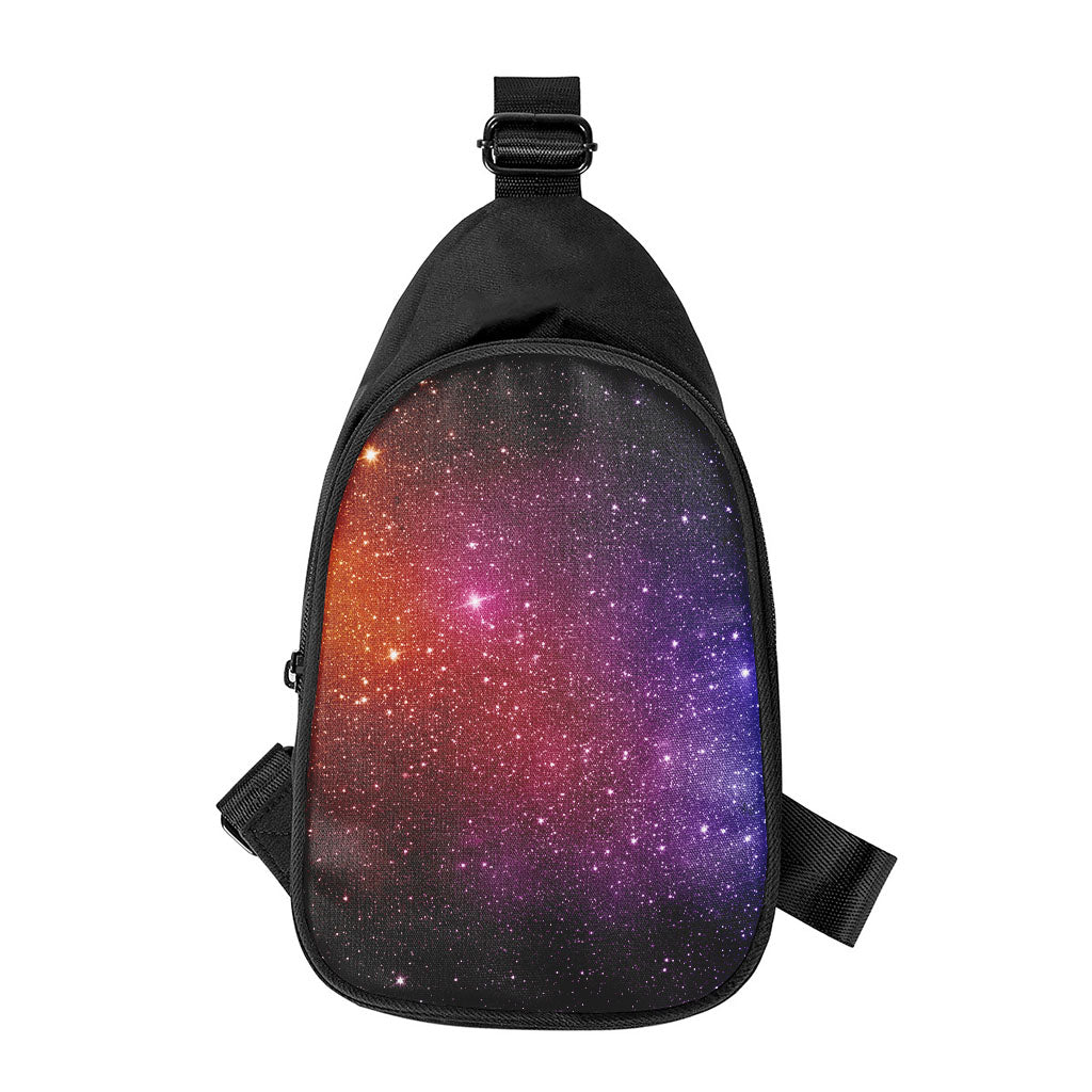 Colorful Stardust Galaxy Space Print Chest Bag