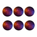 Colorful Stardust Galaxy Space Print Coaster Set
