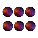 Colorful Stardust Galaxy Space Print Coaster Set