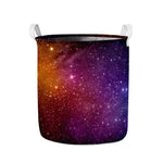 Colorful Stardust Galaxy Space Print Collapsible Laundry Basket