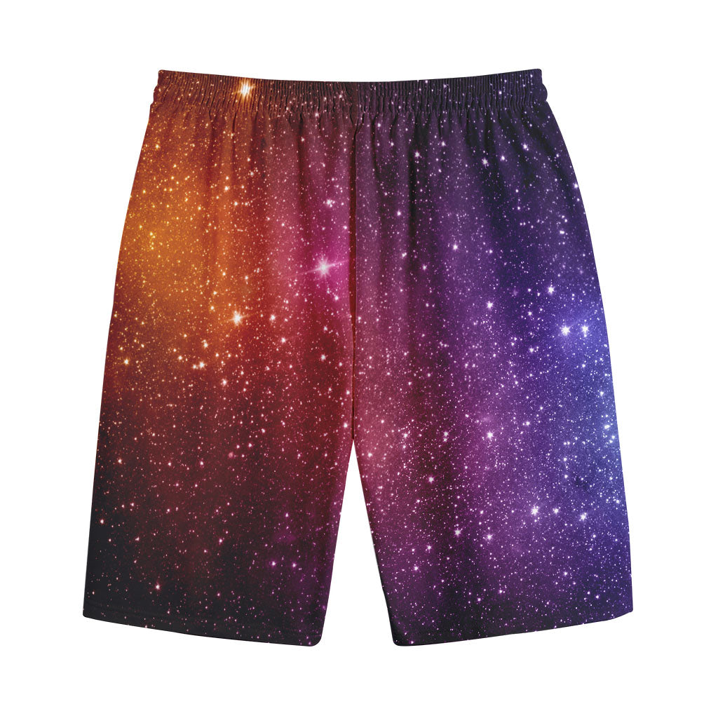 Colorful Stardust Galaxy Space Print Cotton Shorts