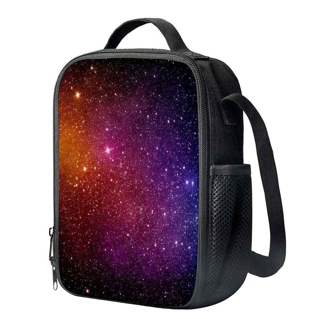 Colorful Stardust Galaxy Space Print Crossbody Lunch Bag