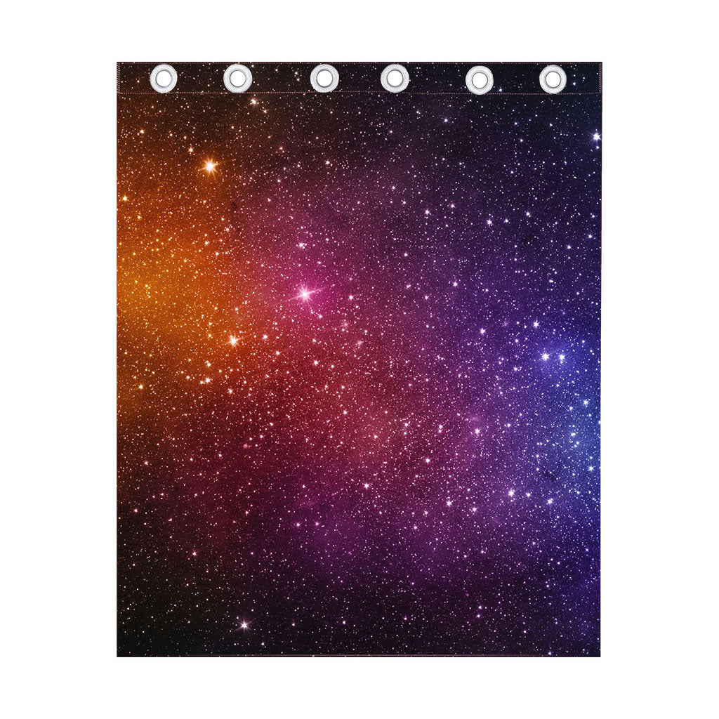 Colorful Stardust Galaxy Space Print Curtain
