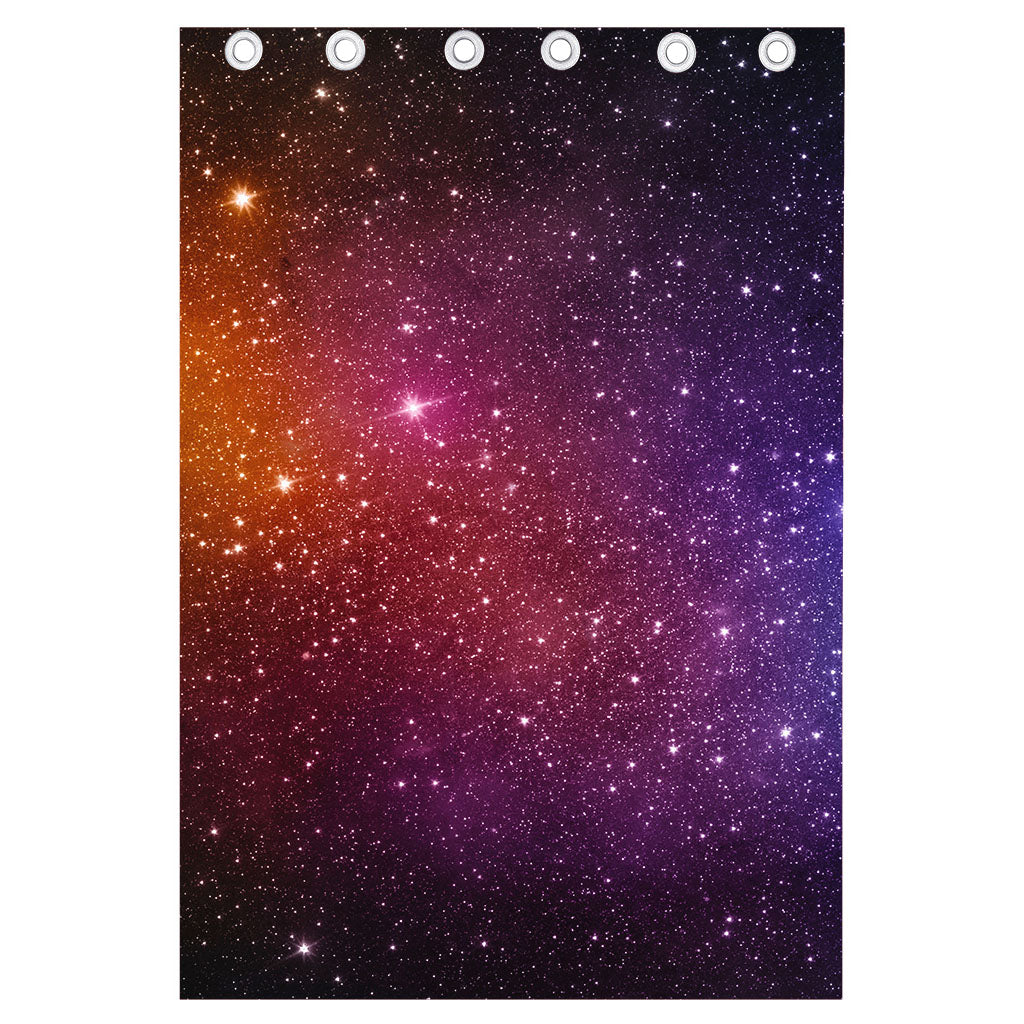 Colorful Stardust Galaxy Space Print Curtain