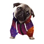 Colorful Stardust Galaxy Space Print Dog Zip Up Hoodie